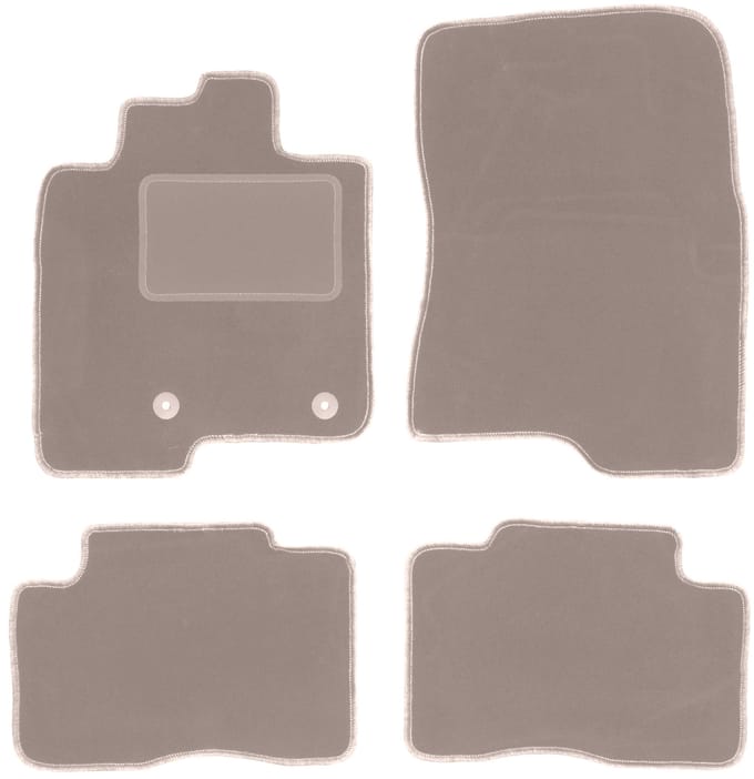 Beige velours matten voor: Mitsubishi Pajero IV kort (2006-2018)