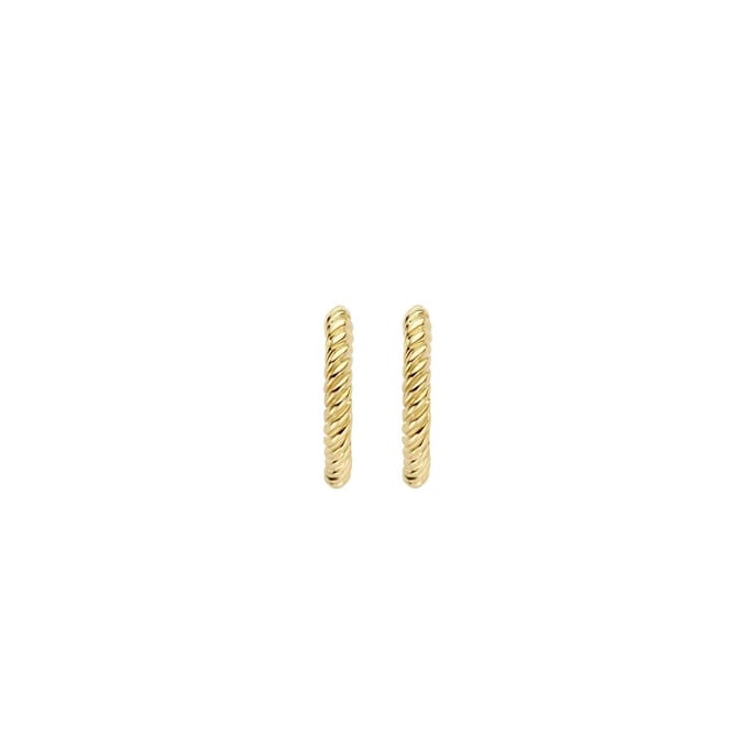 Blush7265YGO oorringen dames 14 k goud ribbel motief