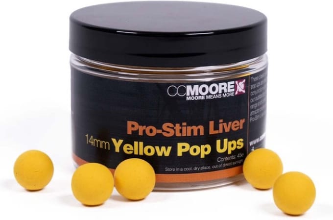 CCMOORE Pro-stim Liver Yellow Pop Ups | 14mm 14mm Geel