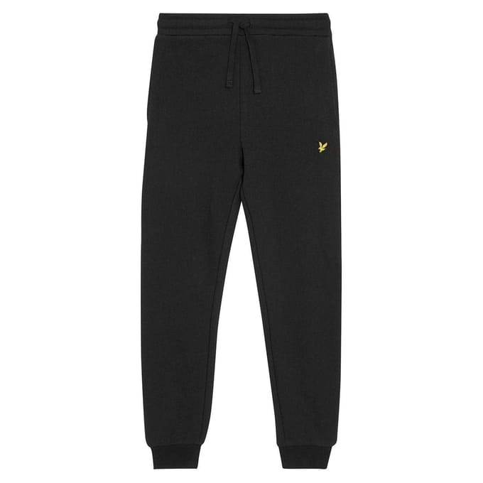 Lyle & Scott Kinder/Kinder Fleece Regelmatige Sweatbroek (Jet Zwart)