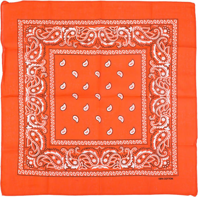 Bandana - 2 Stuks(s) - Oranje - Carnaval - Hoofddoek "55cmx55cm"