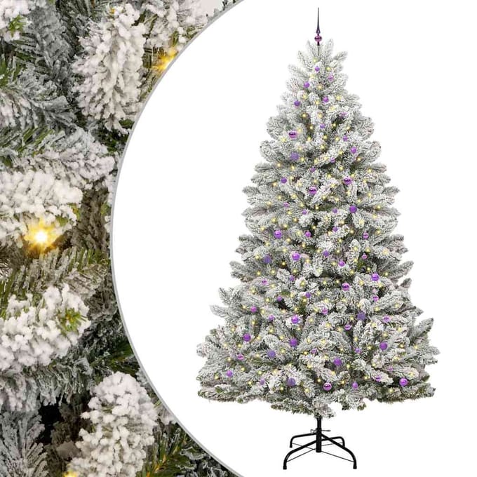 vidaXL - Kunstkerstboom - 300 - cm - 300 - LED's - Warmwit - PVC - en - Staal