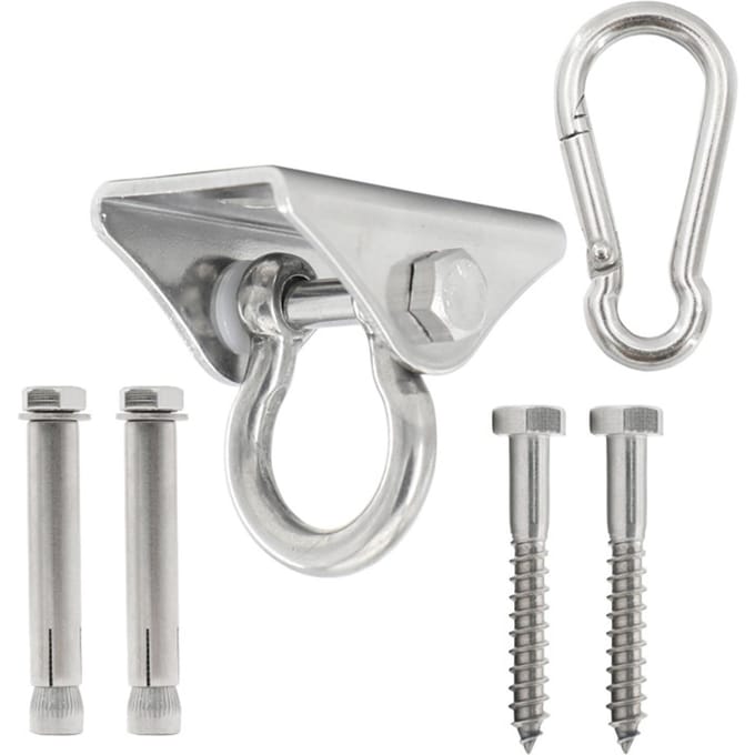 Kit de Suspension Hamac Type Arc Acier Inoxydable 304 Crochet à Boucle de Balançoire Kit de Suspension Plafond