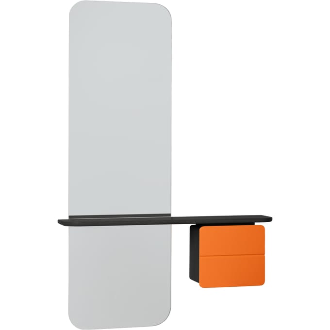 UMAGE One More Look spiegel - nuance orange - Eiken zwart