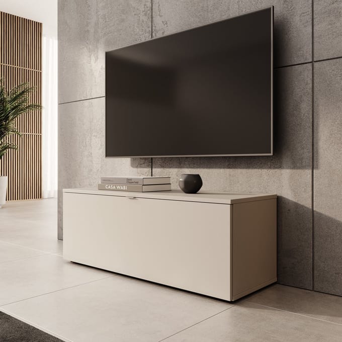 Meubella - Lornes - TV-Meubel - Beige - 100x35x38 cm