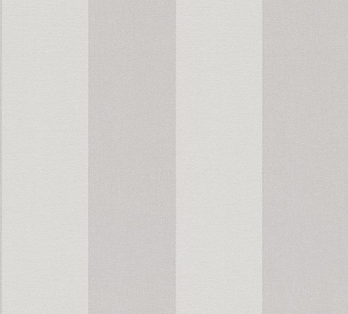 STREPEN BEHANG | Linnenstructuur - Beige Creme Grijs - A.S. Création Pure Elegance