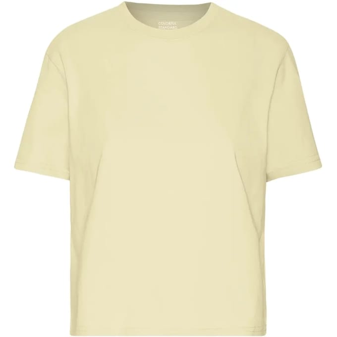 Dames-T-shirt Colorful Standard Organic Boxy soft yellow