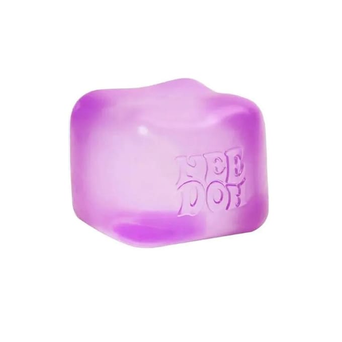Spot Schylling Nee Doh Nice Cube Super Squeeze Jouet Sensoriel Anti-Stress Cube Souple Rouge Transparent Pour Soulager l'Anxiété pink
