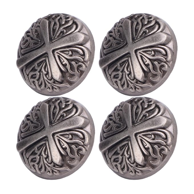 10 Sets Klinknagel en Schroef 30mm Ronde Klinknagelknopen 7mm Kruiskopschroeven voor Leren Halsbanden Riemen gray