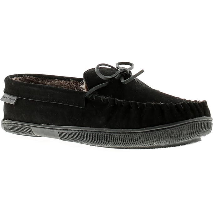 Hush puppies leren heren pantoffels zwart