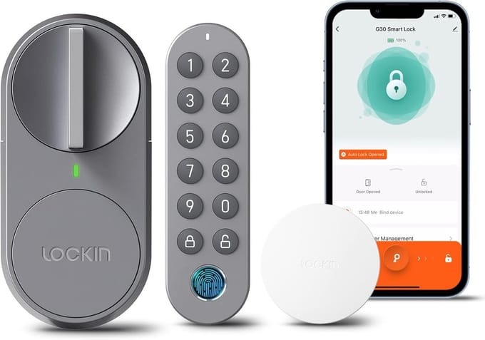 Slim Digitale Deurslot met Keypad en App Controle - Vingerafdruk en Wachtwoord