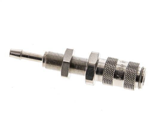 Vernikkeld Messing DN 2.7 (Micro) Luchtkoppeling Snelkoppeling 3 mm Slangpilaar Schotkoppeling