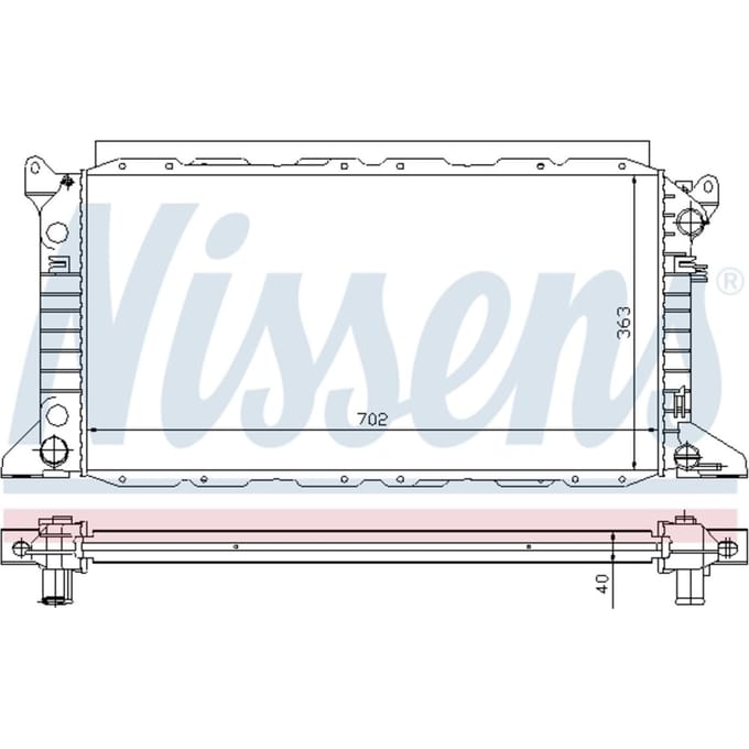 Radiator, motorkoeling NISSENS 62048