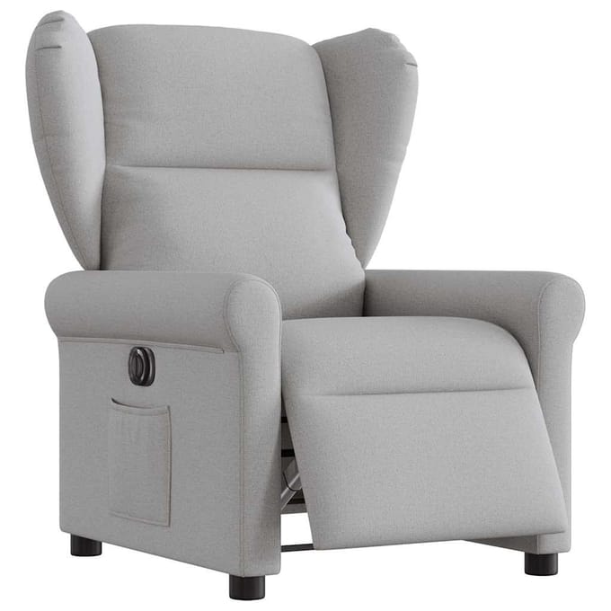 vidaXL - Fauteuil - elektrisch - verstelbaar - stof - wolk - grijs