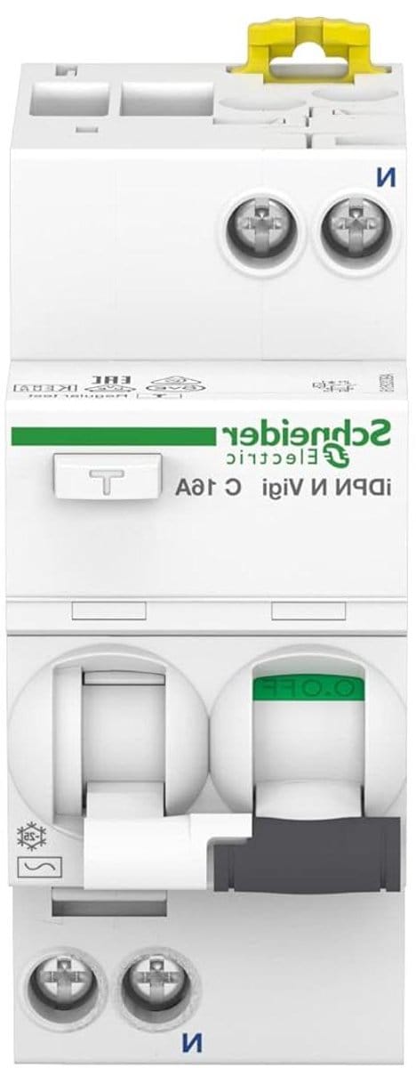Aardlekschakelaar - Stroomonderbreker FI/LS - Elektrische Beveiliging - Compact Ontwerp - 36 mm - Wit
