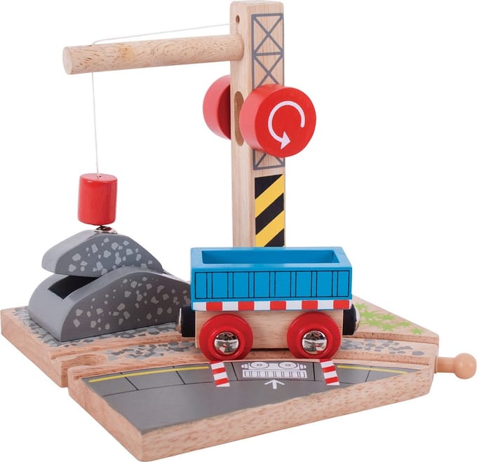 Bigjigs Wooden Rails - Gravel Crane