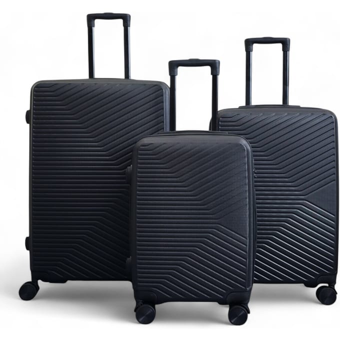 Harde zwarte koffer, robuuste 8-wiel bagage, handbagagetas