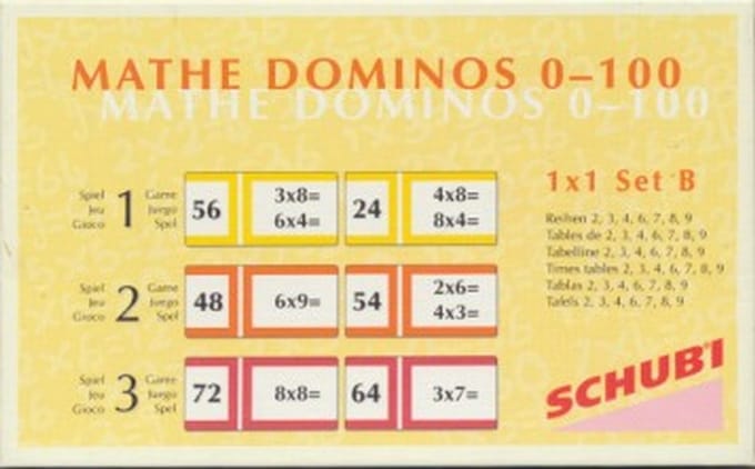 Schubi Domino Tafels 1 x 1 Set B