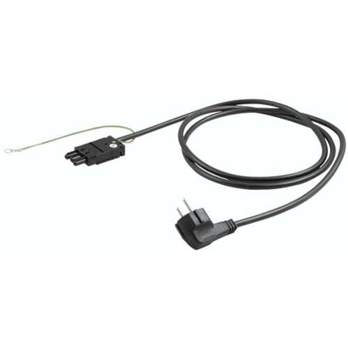 BACHMANN voedingskabel CEE7/7 3m, Aardeaansluiting GST18, zwart, 3 m