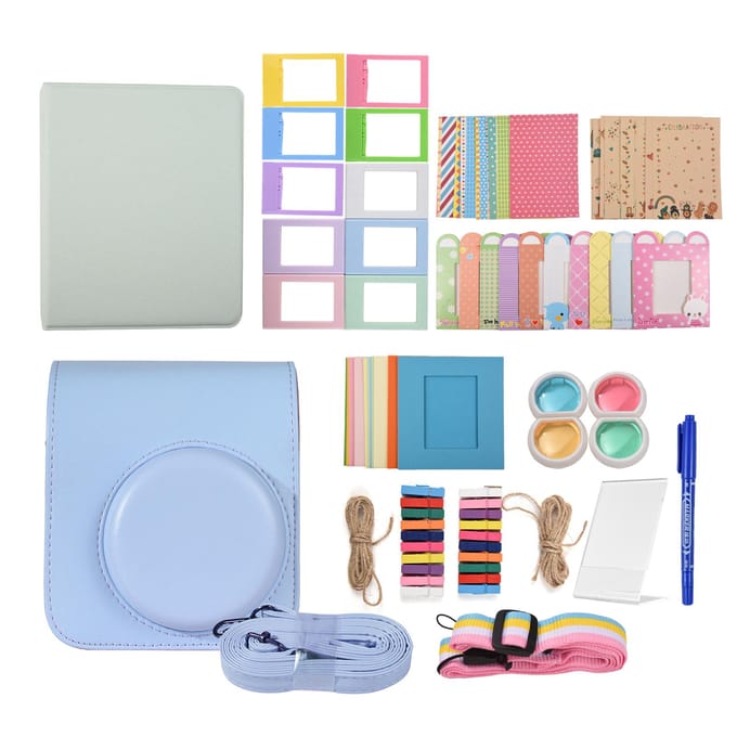 Instant Camera Accessoires Bundel Kit Vervanging voor Fujifilm instax mini 12 met Camera blauw