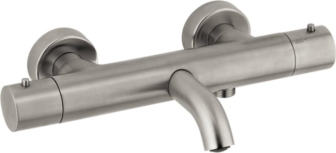 Plieger Napoli badkraan thermostatisch met omstel met koppelingen cool body RVS