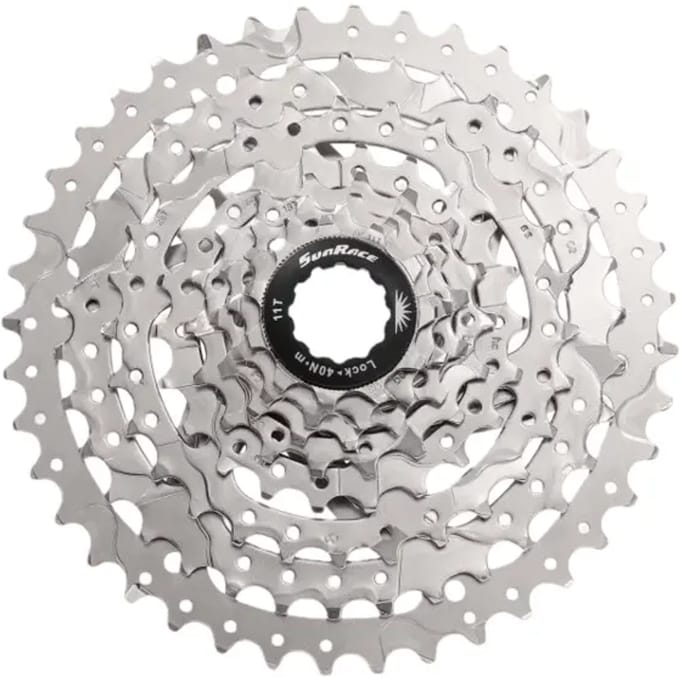 Zilveren cassette Sunrace SH/HG
