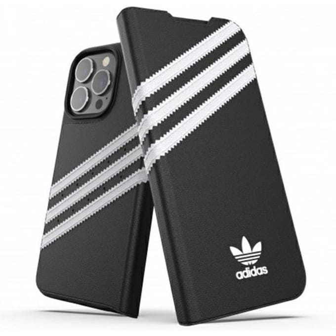 Adidas OR Booklet Case PU for iPhone 13 Pro / iPhone 13 - Black & White