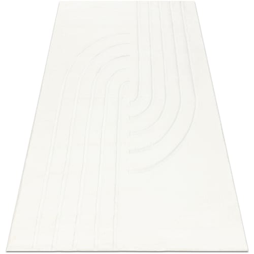 Kleden Rugsx CURVY wit 11 Curves wasbaar vloerkleed, structuur, 80x150 cm