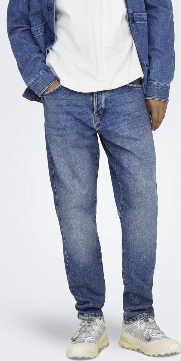 ONLY & SONS- ONSYOKE TAPERED MB 9360 DOT DNM NOOS - Heren - Jeans