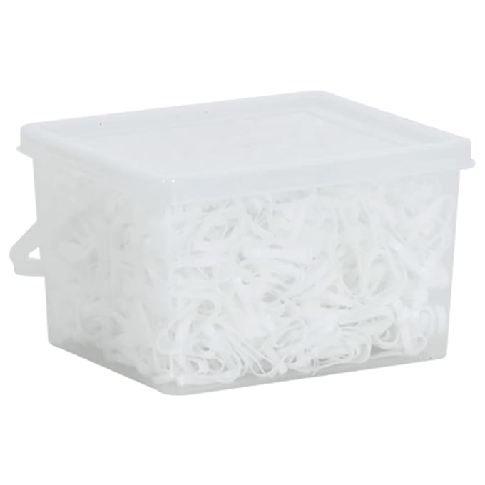 vidaXL - Haarelastiekjes - paard - 2500 - st - silicone - wit