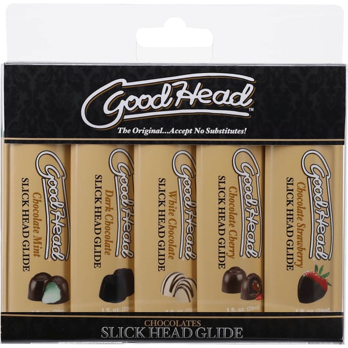Doc Johnson - GoodHead Slick Head Glide Chocolade - 5-Pack 30 ml