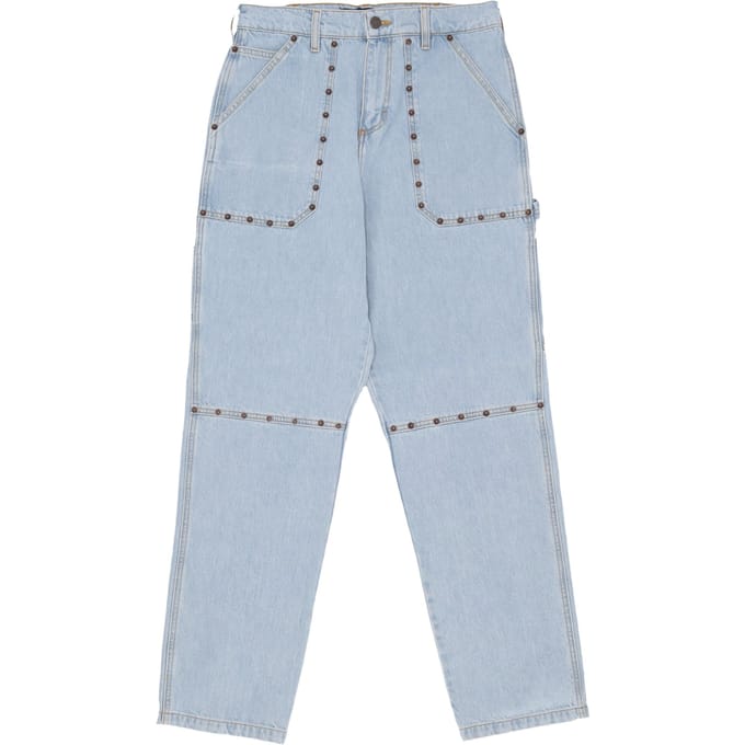 Jeans Man Rivets vermoeidheid Denim licht blauw