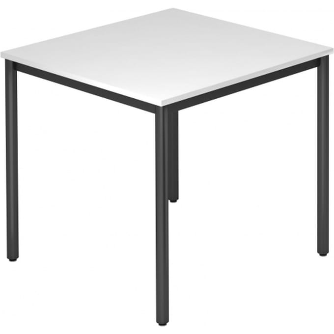 DORAN DR08 D - Wit 80 x 80 met ronde buis / Zwart