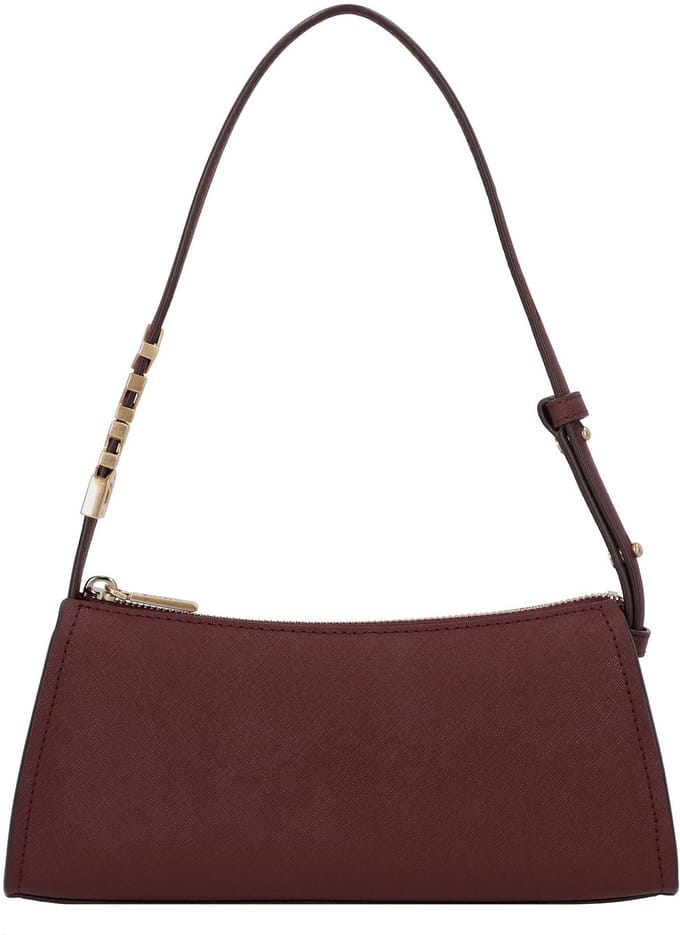 DKNY Leren Schoudertas Avril TZ Shoulder Bag Garnet Wijnrood