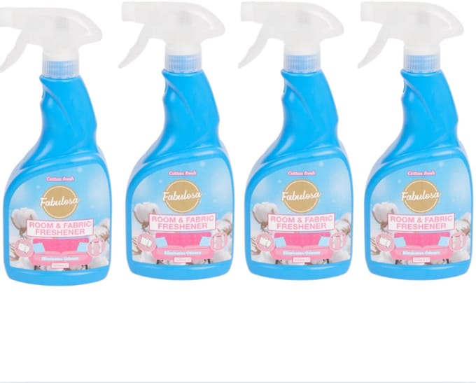 4x Fabulosa lucht- en textielverfrisser 500 ml
