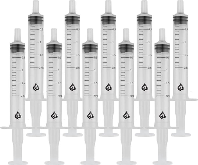Spuit 2ml - 3 delig - Per Stuk Verpakt - 10stuks.