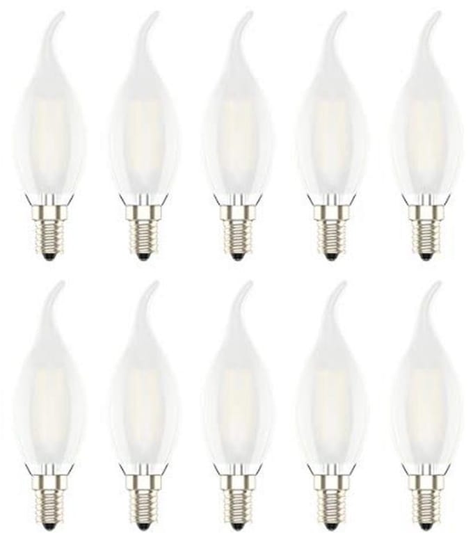 E14 LED Kaarslampen - 10 Stuks, 4W, Warm Wit 2700K, Niet-Dimbaar