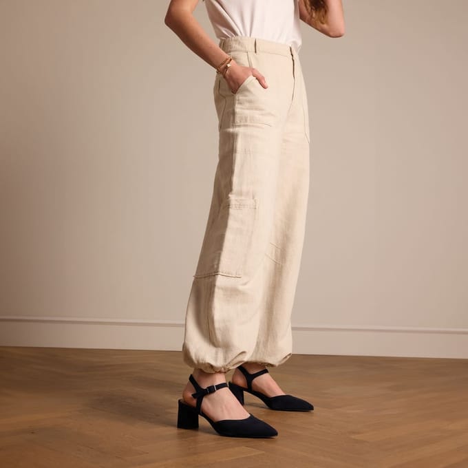 No Stress - Dames - Zwarte suède slingbacks - Maat 40
