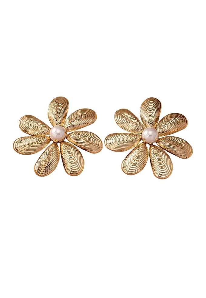 Margot Bardot Flora Flower Oorbellen Gold
