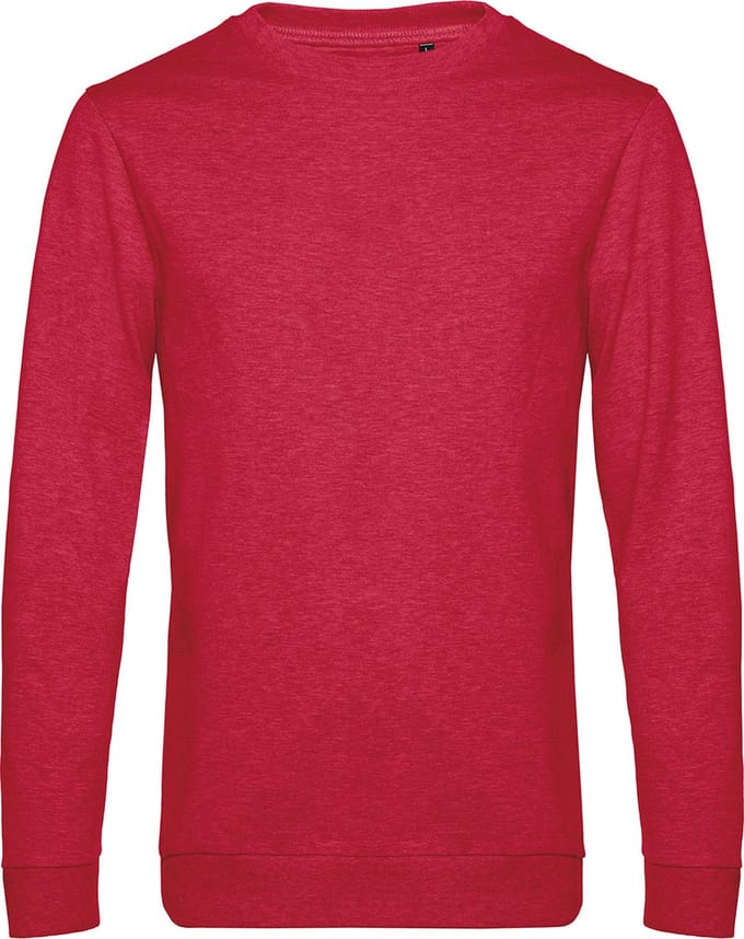 Sweater 'French Terry' B&C Collectie maat M Heather Rood