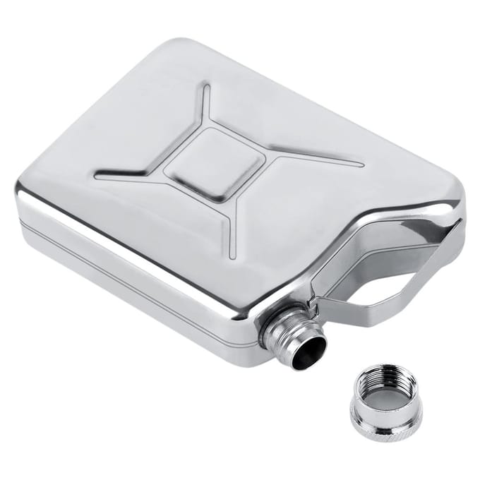 Bouteille de poche en acier inoxydable pour whisky, liqueur, vin, 5 oz white