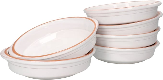 Set van 6 Cazuela WIT Ille 20cm L - 1926/20