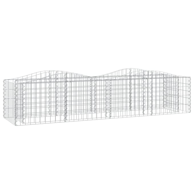 vidaXL - Schanskorf - gewelfd - verhoogd - 200x50x50 - cm - gegalvaniseerd - ijzer