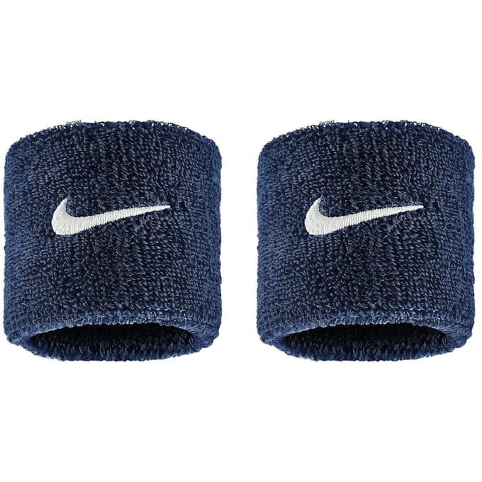 Nike Swoosh Classic Armband N1012405-463 - Kleur Marine-wit - Maat 1SIZE