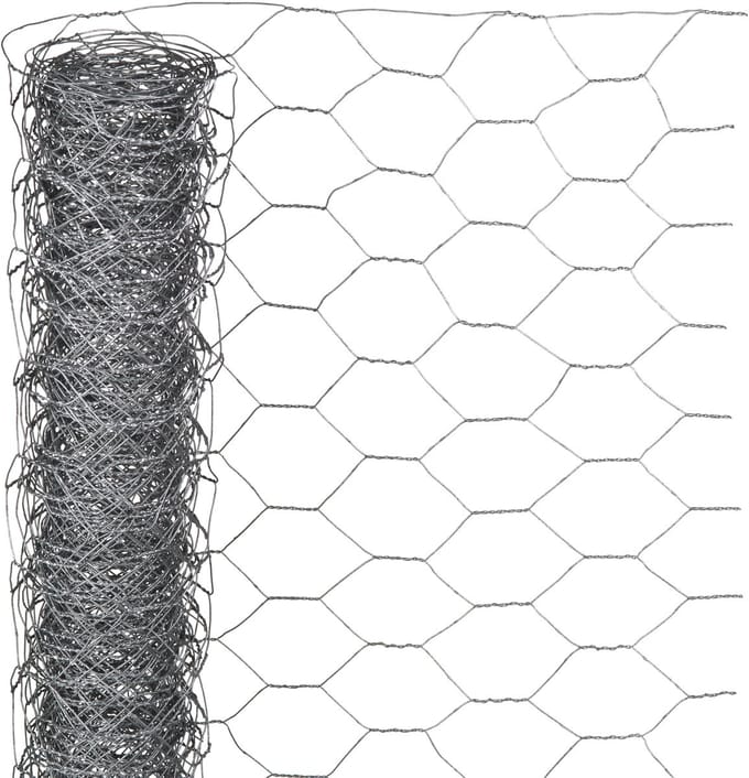 Nature - Verzinkt staal gaas - 5 x 1,5m - Grijs - 13mm mazen