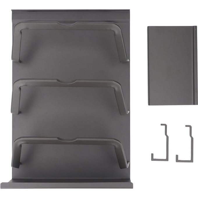 Support de Couvercle de Pot Suspendu Alliage d'Aluminium Structure Sécurisée Gain de Place Polyvalent Armoire Murale Couvercle de Pot gray