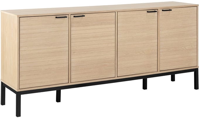 Giga Living Dressoir Eloi - 180x40x80cm - Wit Eiken Fineer