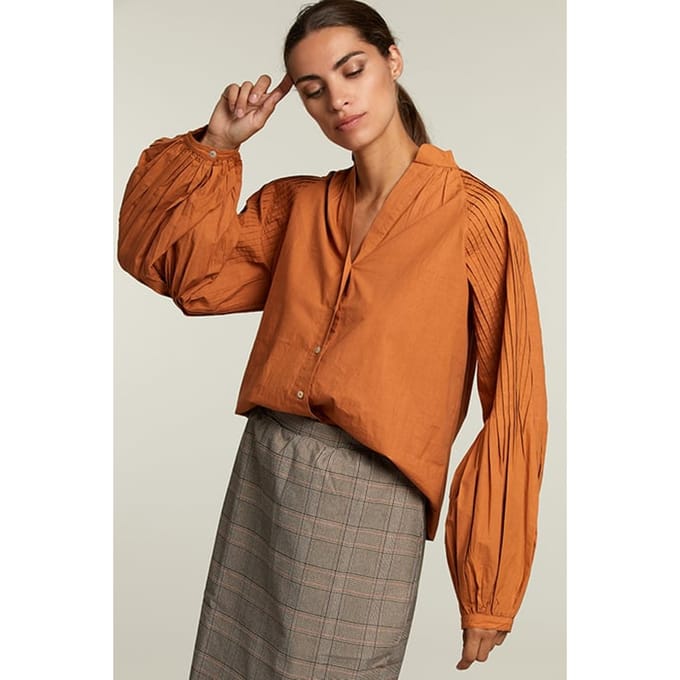 River Woods Brown Blouse Balloon Sleeves Taglia: 36 | Magliette intime Outlet | Donna