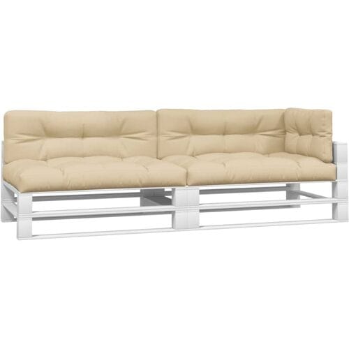 vidaXL Palletkussens 5 st stof beige