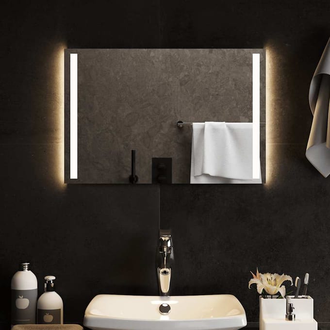 vidaXL - Badkamerspiegel - LED - 60x40 - cm